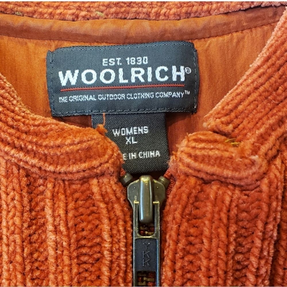 WOOLRICH Ribbed Zip Front Cardigan Sweater XL - Picture 6 of 9